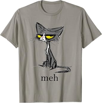 Funny Meh Cat Gift for Cat Lovers T-Shirt