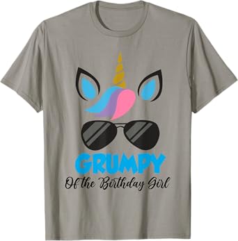 Unicorn Grumpy of the Birthday Girl Shirt Matching Party Tee T-Shirt