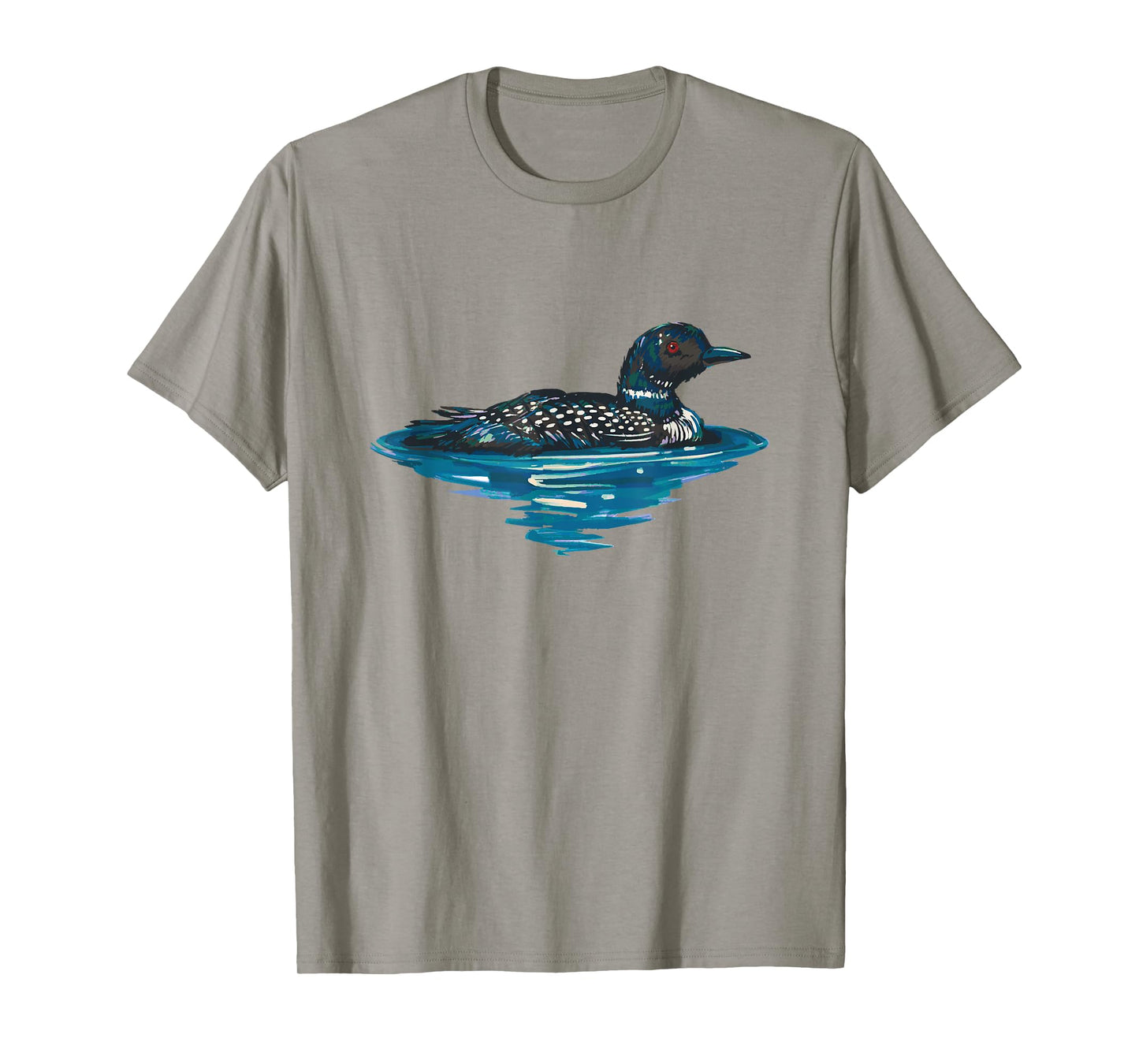 Loon Bird Painting Duck Lake T-Shirt