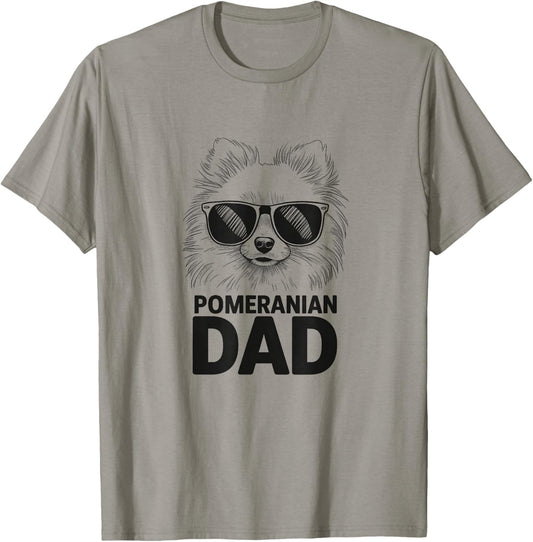 Pomeranian Dad Pom Dog Design Idea For Men T-Shirt