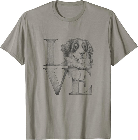 Bernese Mountain Dog Berner Love Design For Men And Women T-Shirt