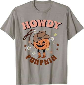 Howdy Pumpkin Rodeo Western Fall Southern Halloween T-Shirt