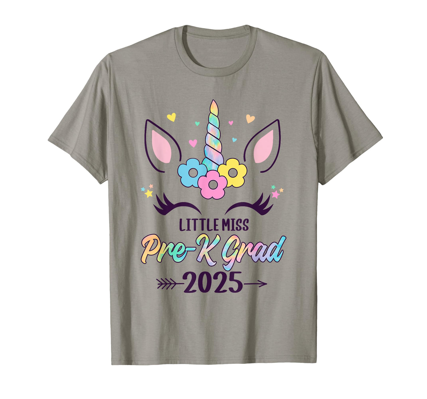 Little Miss Pre-K Grad 2025 Preschool Graduation Girls Kids T-Shirt
