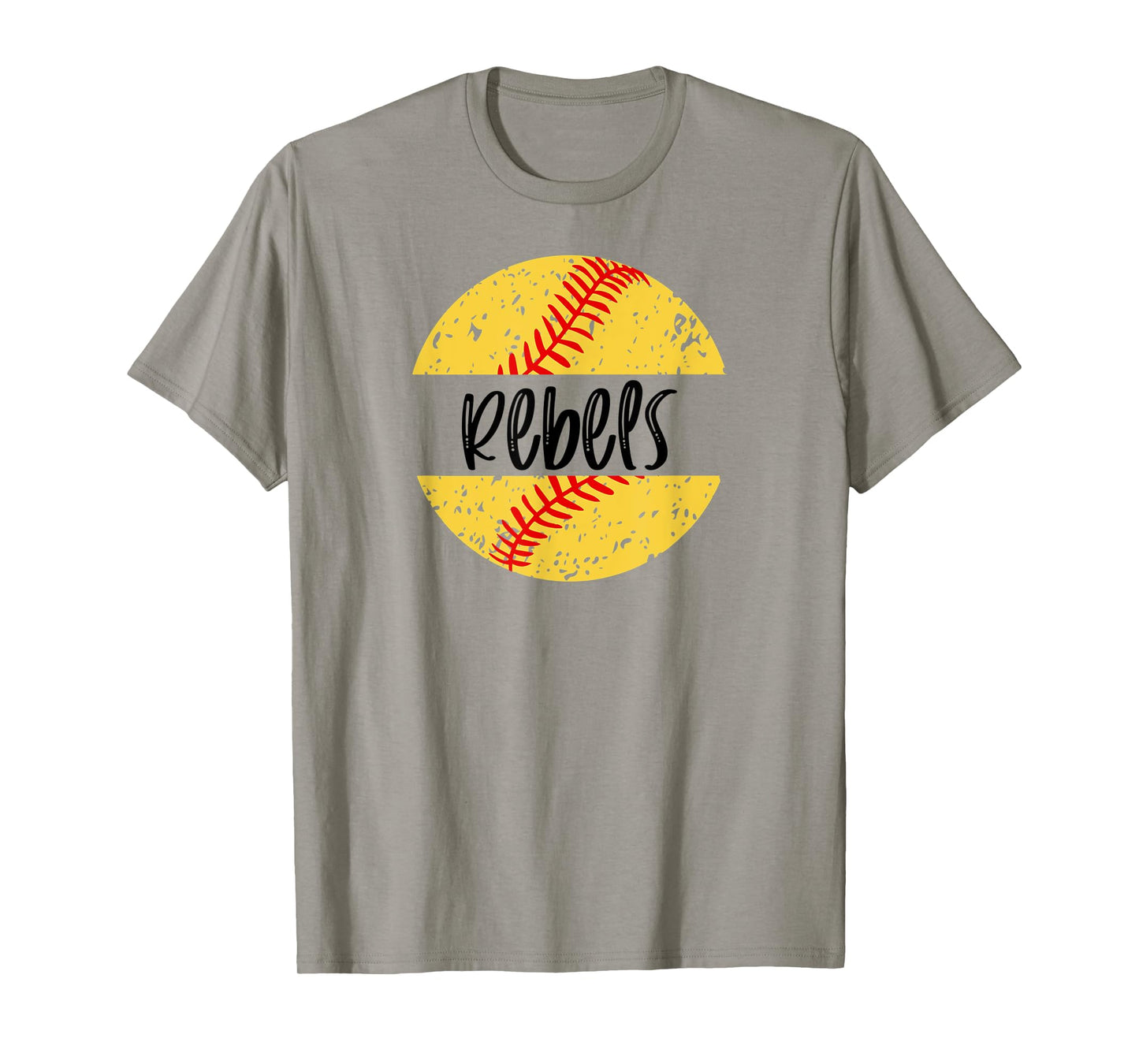 Rebels Softball Team Mascot School Spirit Game Day T-Shirt