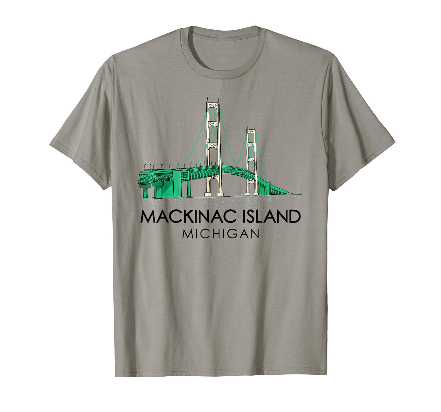 Mackinac Island Bridge Michigan Great Lakes Huron Ferry Trip T-Shirt