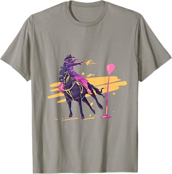 Cowgirl horseback mounted shooting T-Shirt