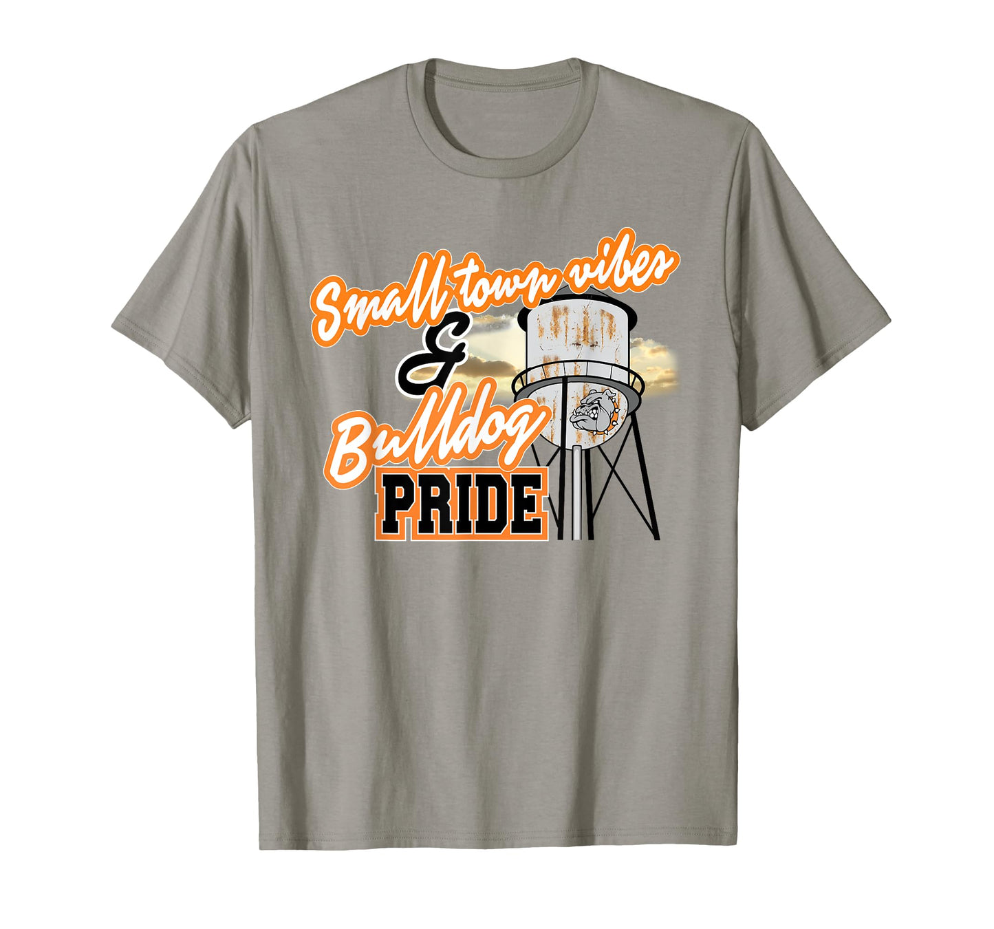 Small Town Vibes Bulldog Pride Orange Bulldogs School Spirit T-Shirt