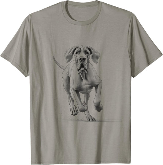Great Dane Dog Running Design Idea T-Shirt