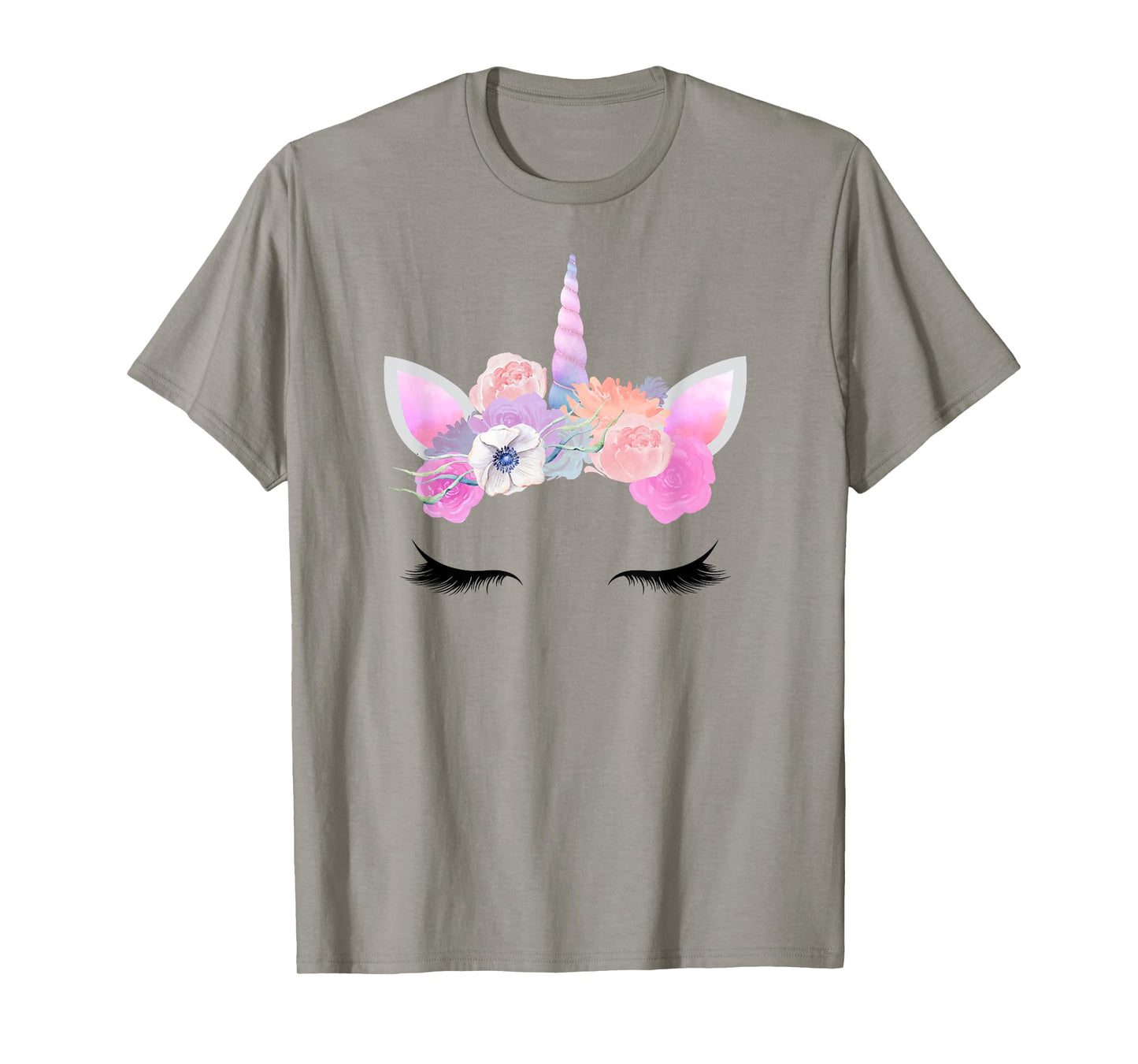 Pink Unicorn Halloween Costume Face Unicorn Birthday Party T-Shirt