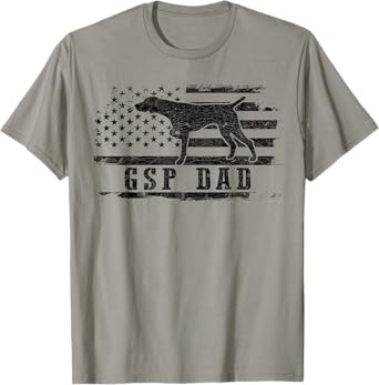 GSP Dad USA American Flag German Shorthaired Pointer Dog T-Shirt