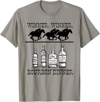 Derby Horse Racing Drinking Bourbon Dining Funny T-Shirt