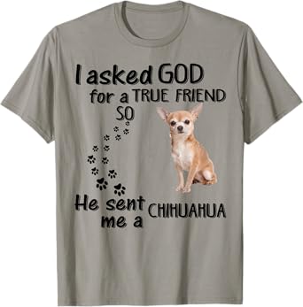 I Asked God For True Friend So He Sent Chihuahua T-Shirt