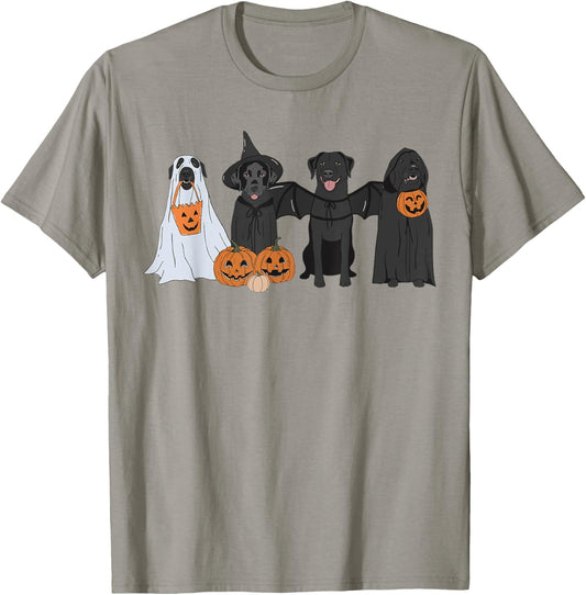 Cute Black Labrador Dog Halloween Pumpkin Labrador Dog Mom T-Shirt