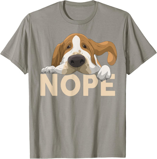 Basset-Hound Shirt Nope Lazy Dog Funny Men Women Lover Gift T-Shirt