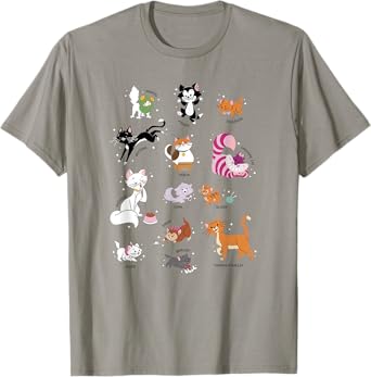 Disney Pets Movie Cats Group Jumble T-Shirt