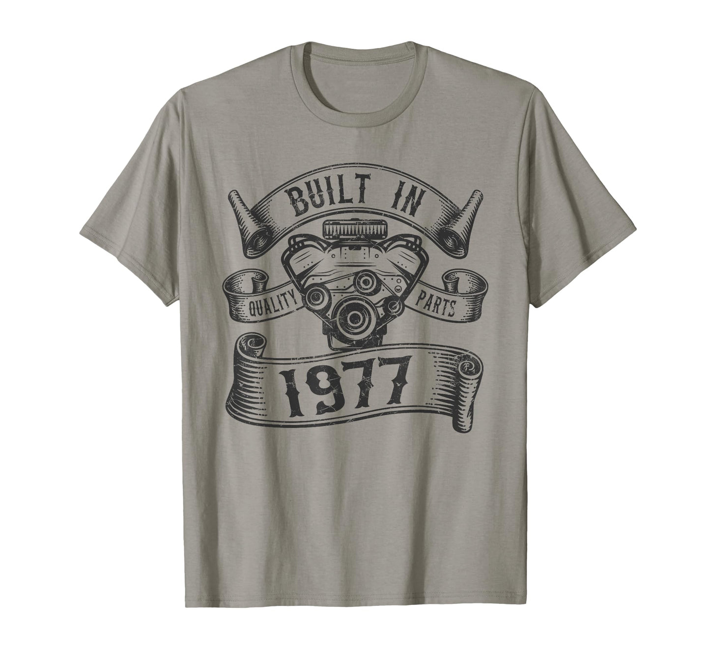 Vintage Built In 1977 Engine, Born in 1977 Gifts Birthday T-Shirt