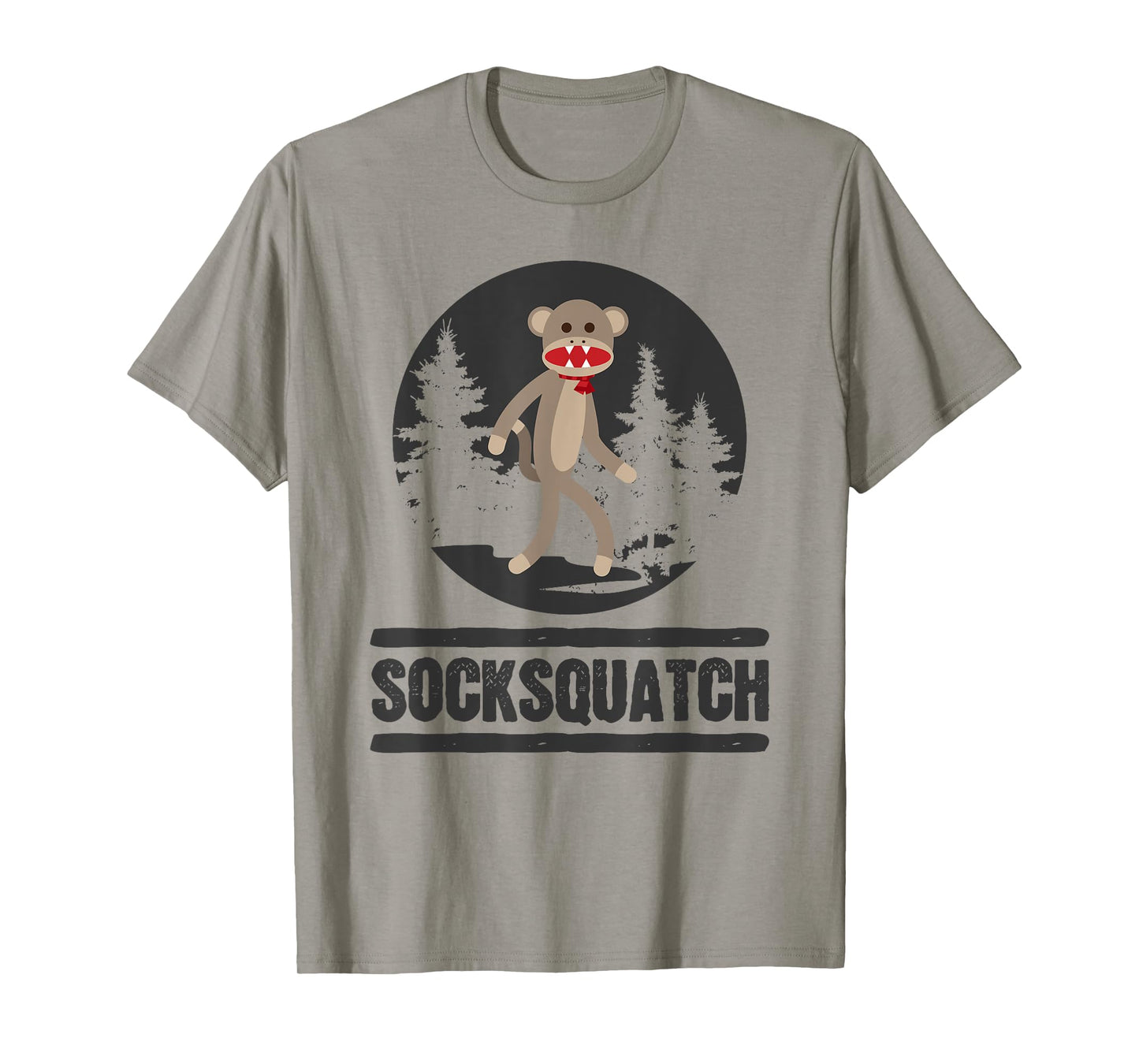 Funny Bigfoot Sighting Sock Monkey Squatch Socksquatch T-Shirt