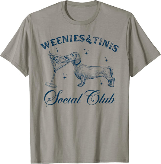 Weenies and Martinis Funny Dachshund Dog With Martini T-Shirt