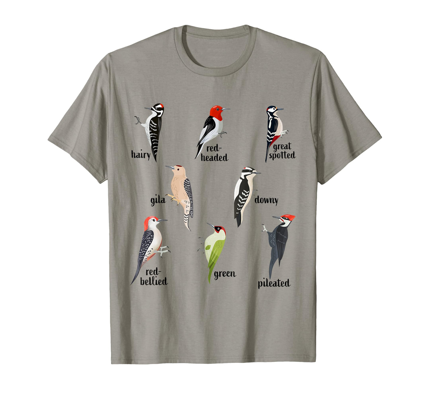 Types of Woodpecker Bird watching Wildlife T-Shirt
