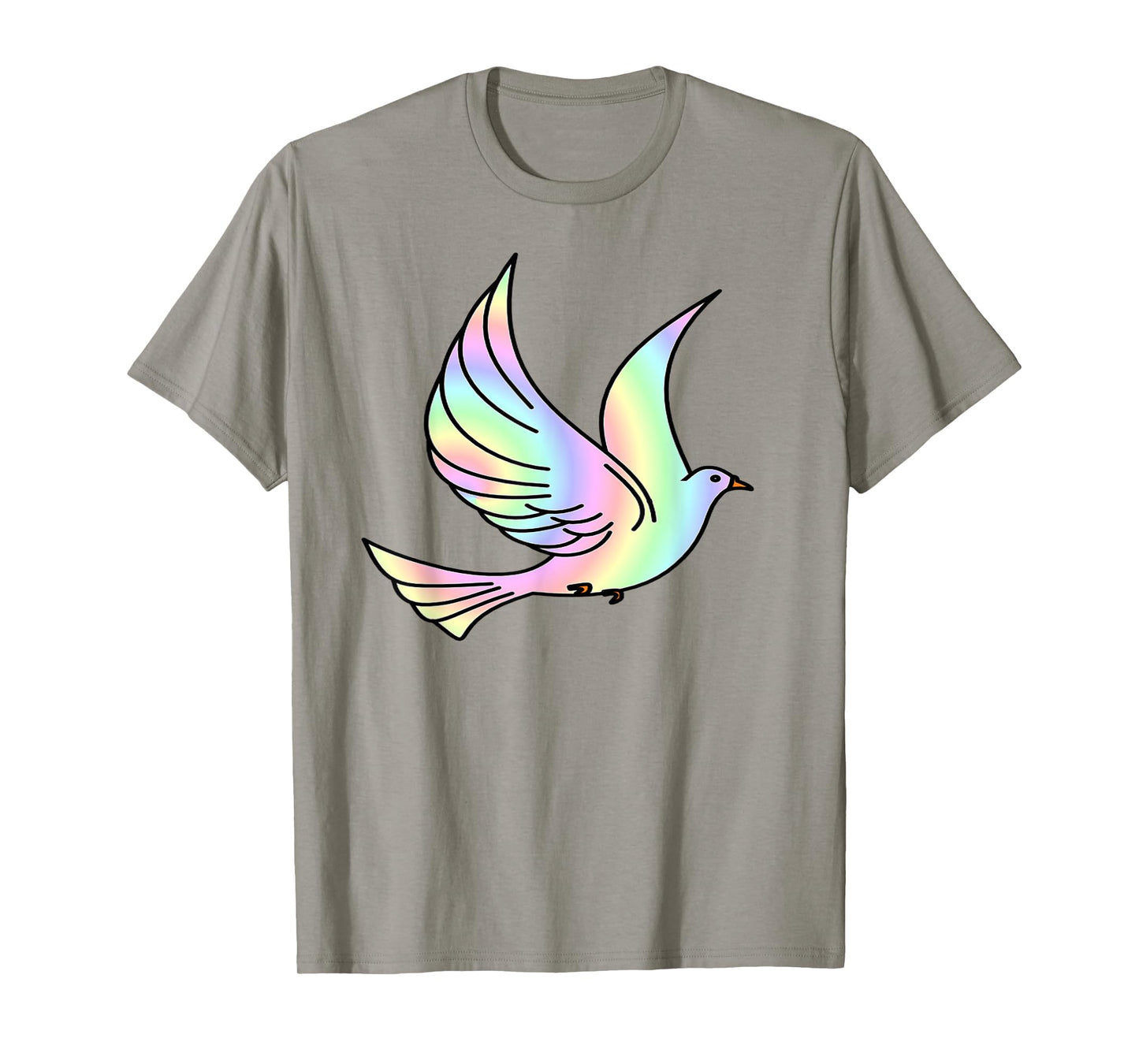 Dove Bird Colorful Beautiful Rainbow T-Shirt T-Shirt