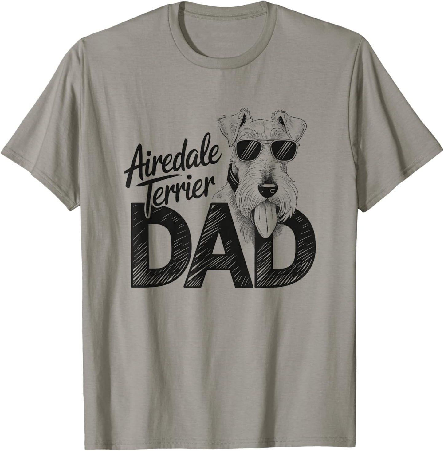 Airedale Terrier Dad Dog Owner Design For Men T-Shirt