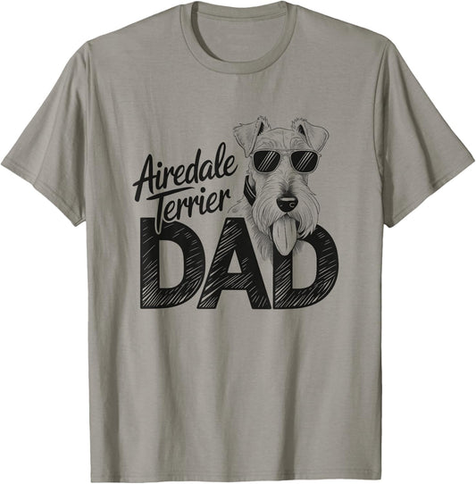 Airedale Terrier Dad Dog Owner Design For Men T-Shirt