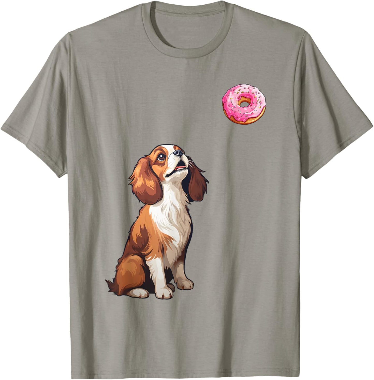 Cavalier Staring At Donut, Cavalier King Charles Spaniel T-Shirt