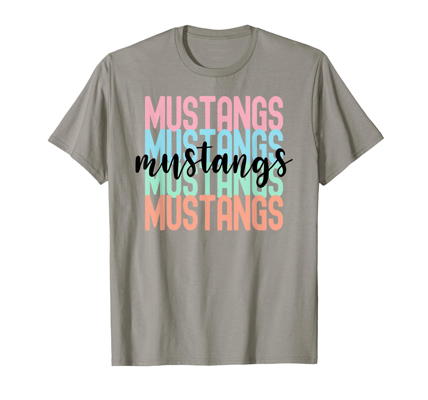 Mustangs Team Mascot School Spirit Game Night T-Shirt