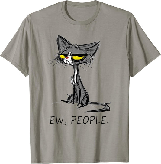 Funny Cat Ew People Meowy Cat Lovers Men Womens Gifts T-Shirt
