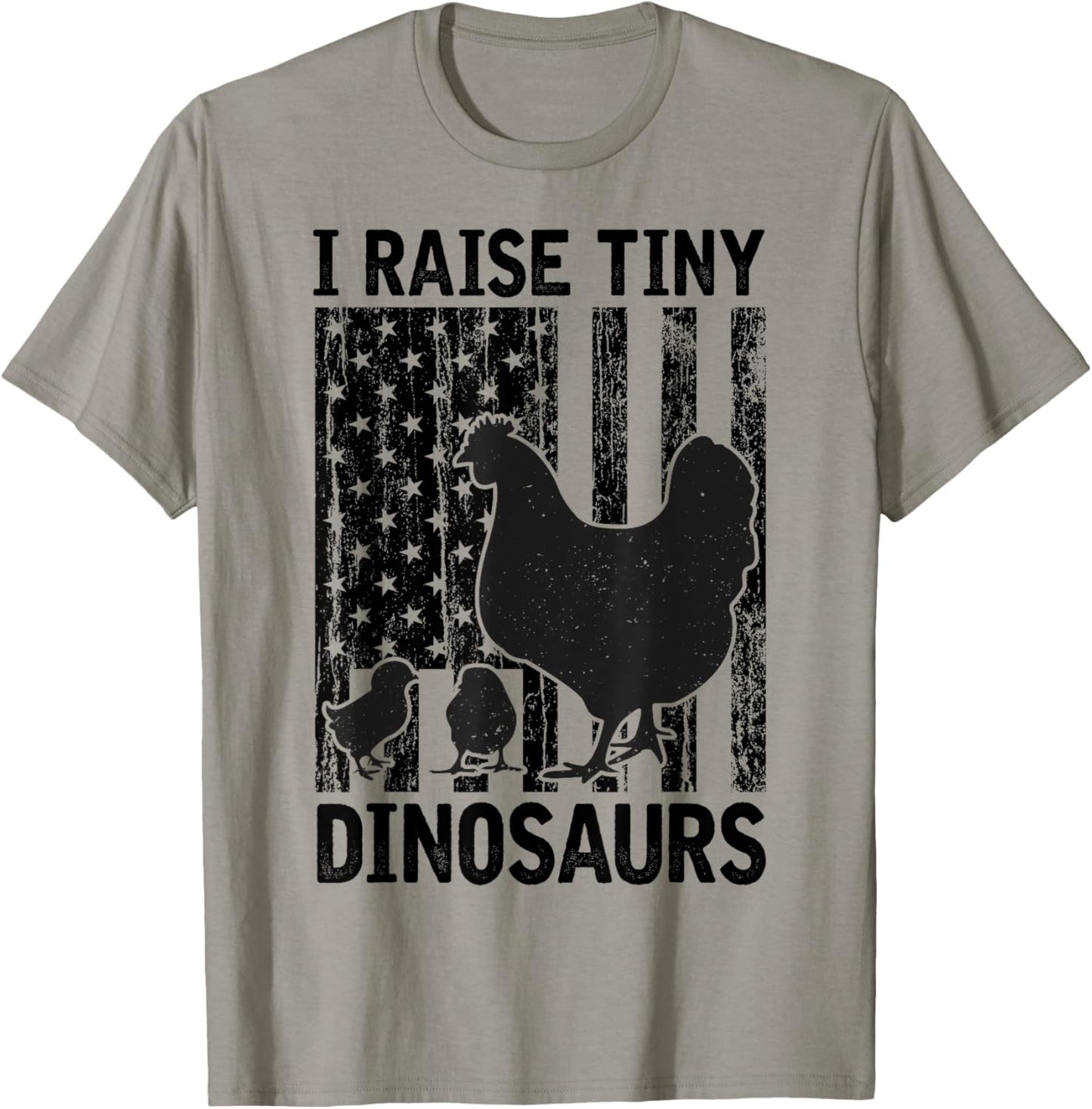 Funny Chickens Tiny Dinosaurs Vintage Chicken Owners Farmer T-Shirt