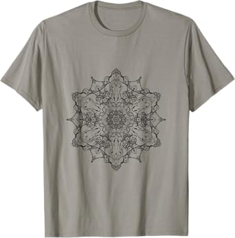 Mystical Magical Black and White Horse Head Mandala T-Shirt