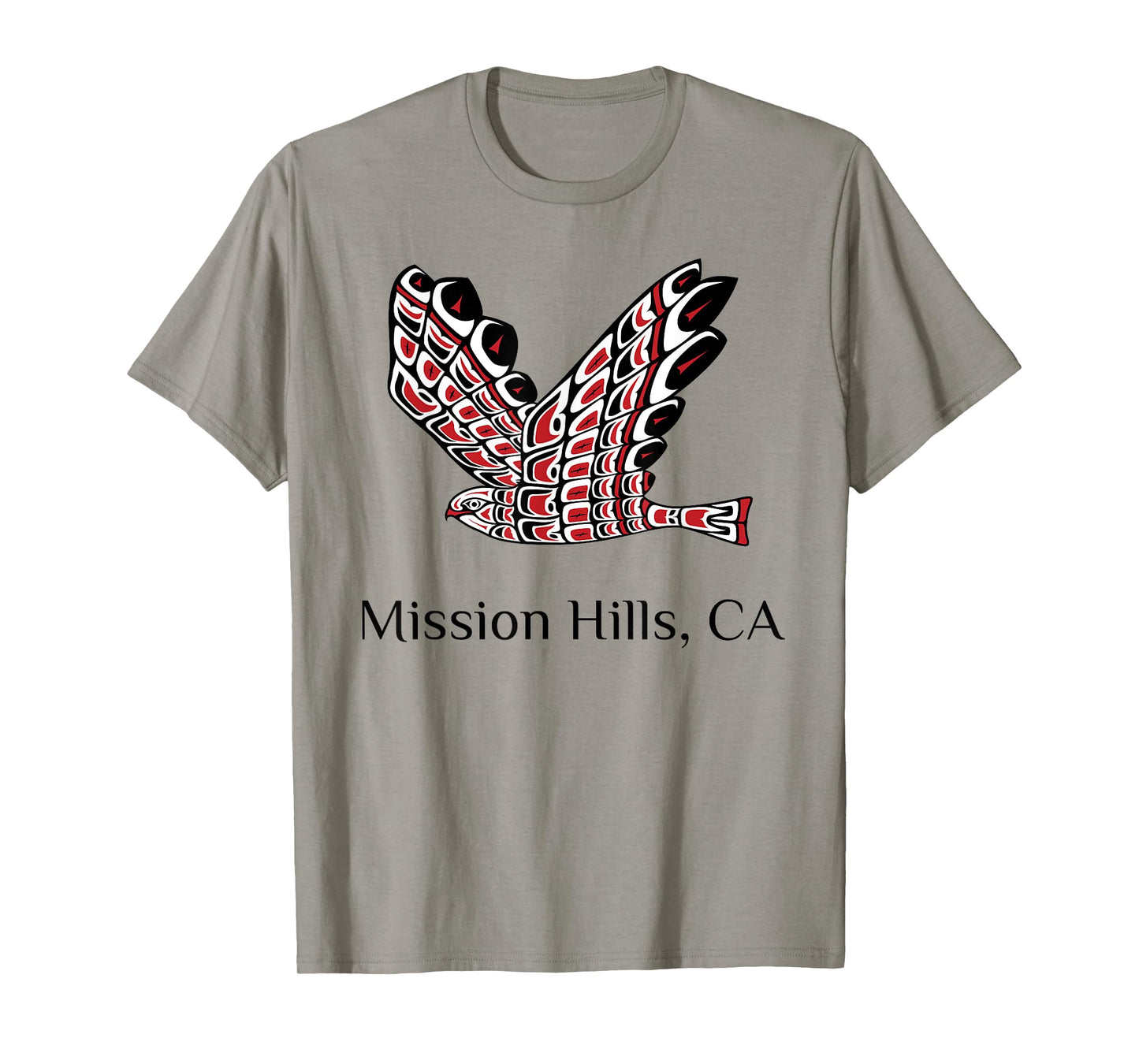 Mission Hills California Red Tail Hawk Native American T-Shirt