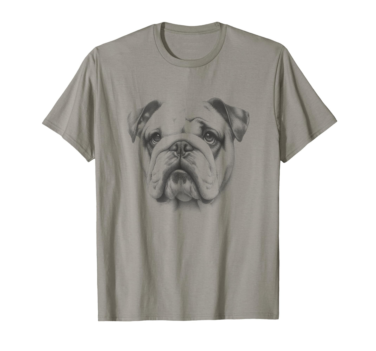 Vintage English Bulldog Drawing Art Design T-Shirt