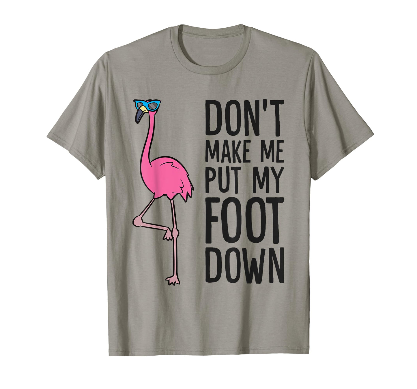 Cool Flamingo Don't Make Me Put My Foot Down T-Shirt