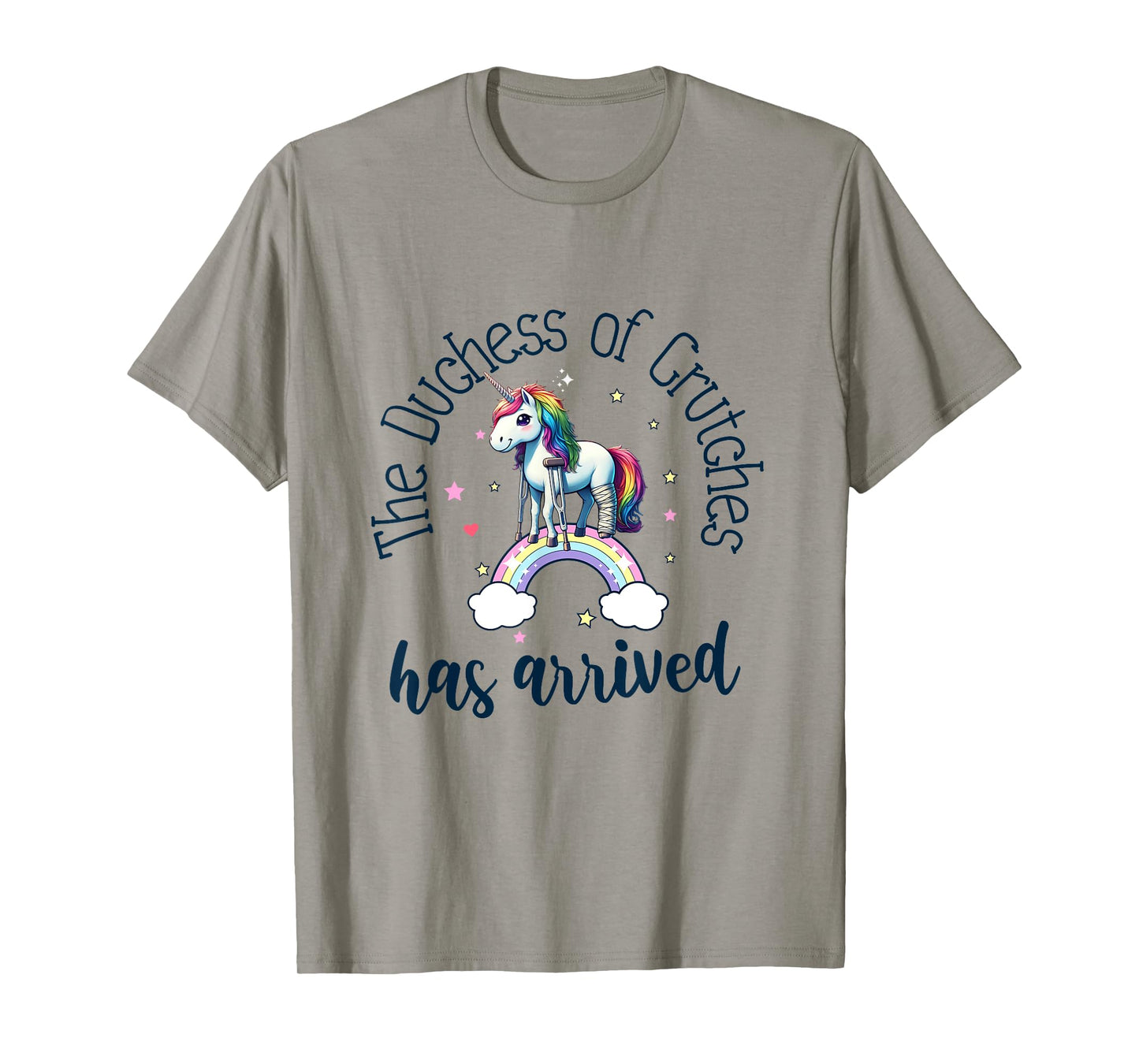 Duchess of Crutches - Cute Girls Leg Injury Recovery Gift T-Shirt
