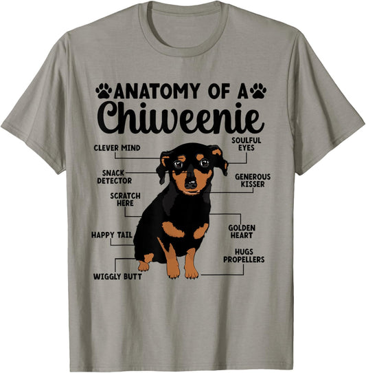 Anatomy Of A Chiweenie Owner Chiweenie Mom Chiweenie Dad T-Shirt