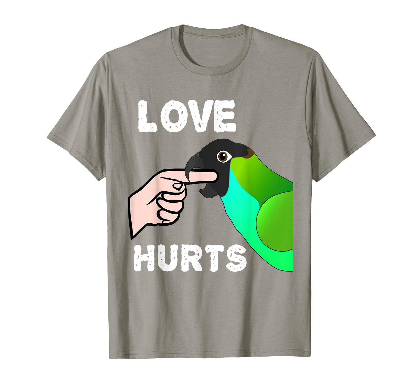 Love Hurts Nanday Conure Parrot T-Shirt