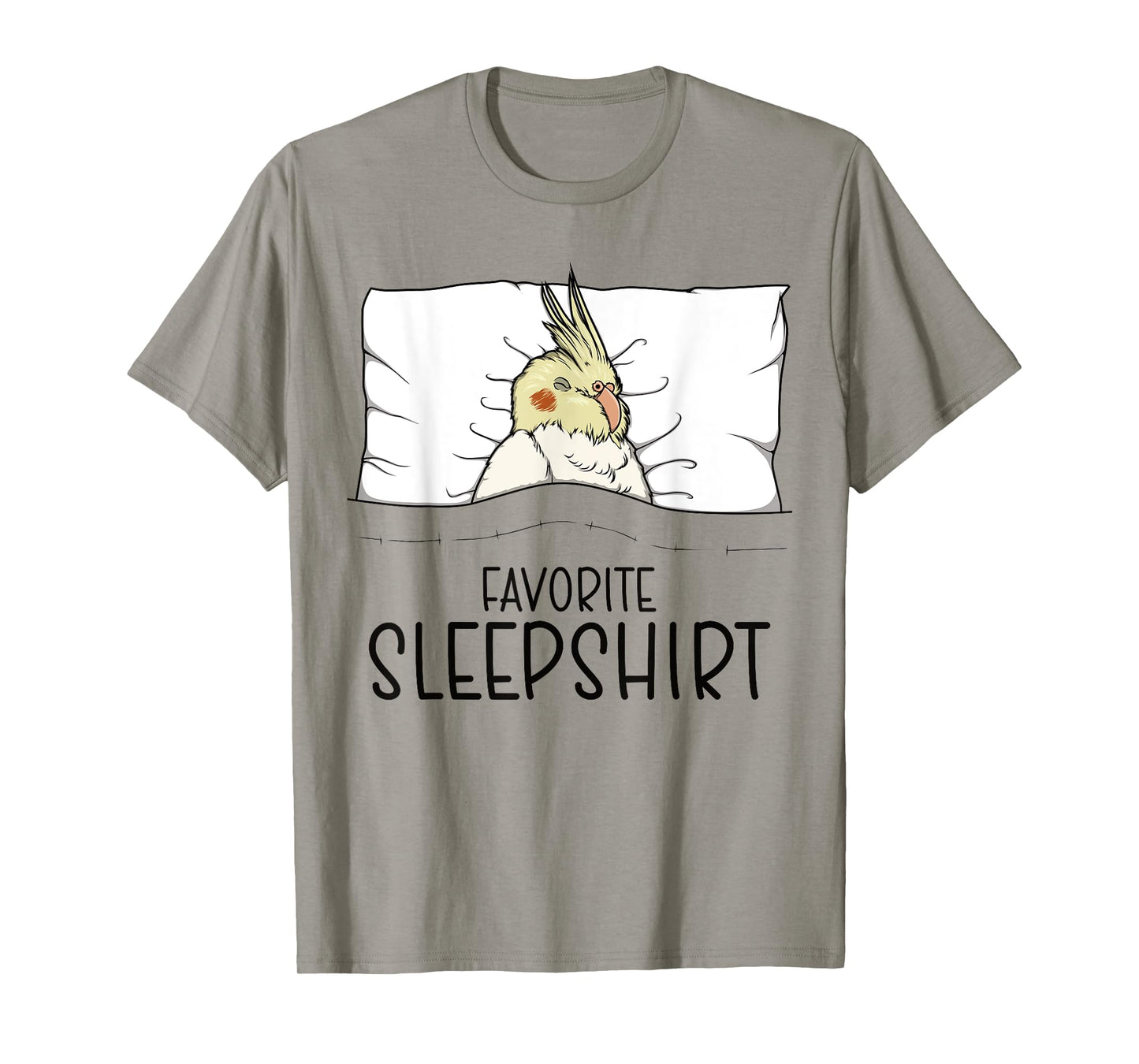 Favorite Sleepshirt Cockatiel, Napping Bird Pajama T-Shirt