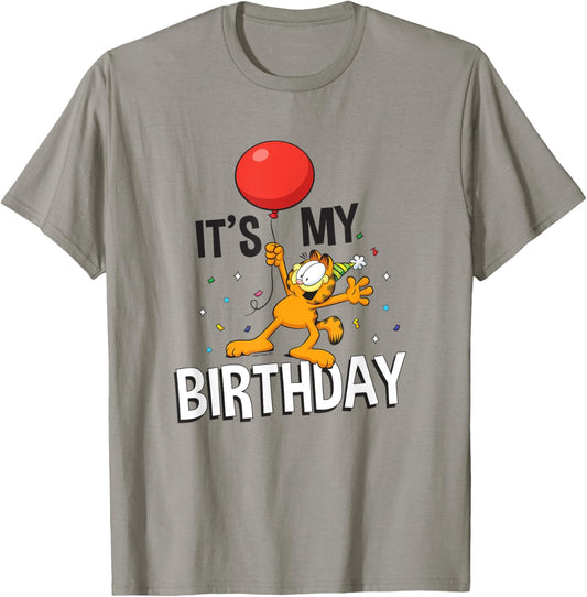 Garfield It's My Birthday Confetti Celebration Logo T-Shirt