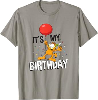 Garfield It's My Birthday Confetti Celebration Logo T-Shirt