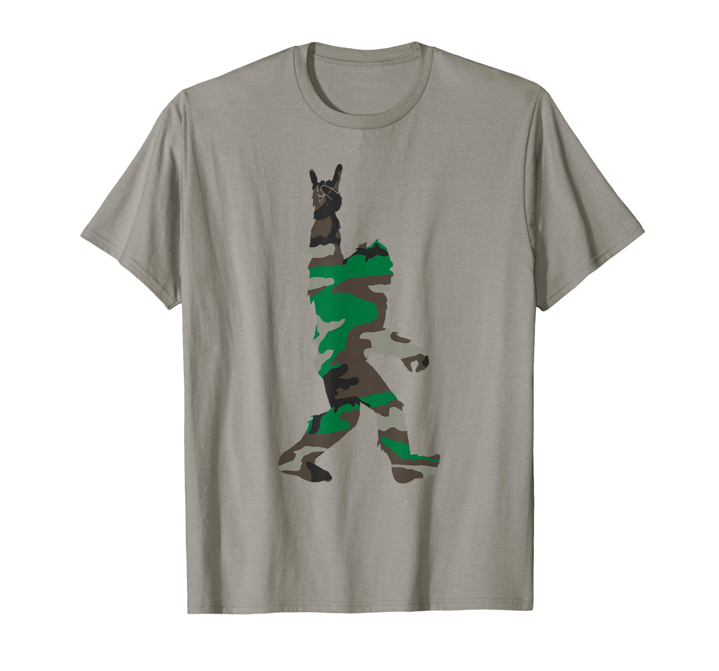 Bigfoot Rock and Roll Orange Camo Hunting Safety Gift T-Shirt