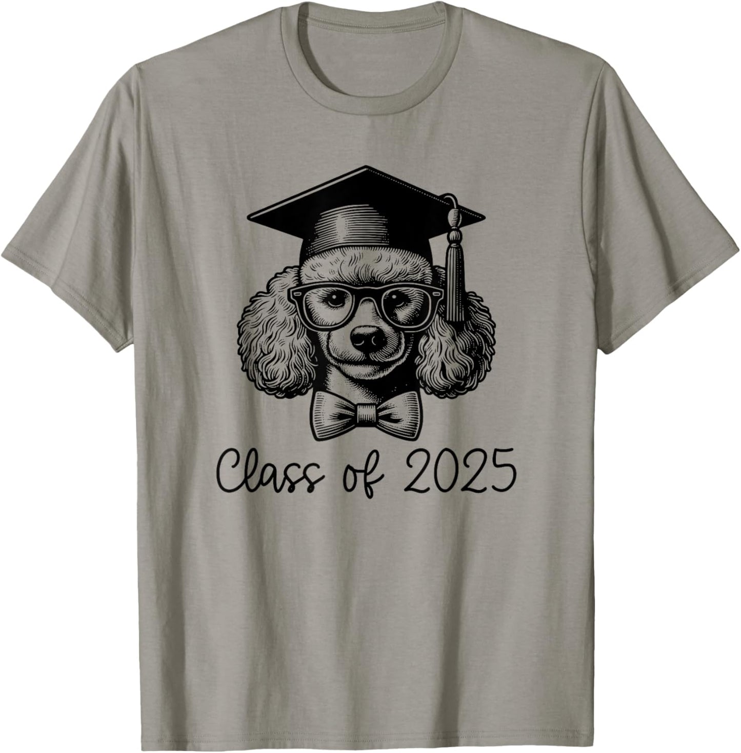 Poodle Dog Class of 2025 Graduation Cute Dog Trendy Graduate T-Shirt