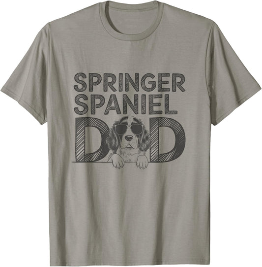 English Springer Spaniel Dad Dog Owner Design For Men T-Shirt