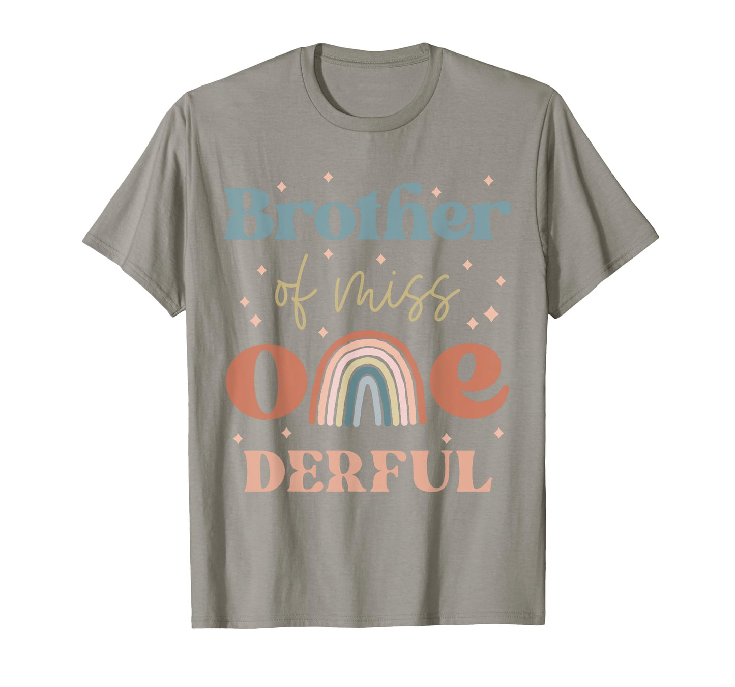 Brother of Miss Onederful Boho Rainbow First Birthday T-Shirt