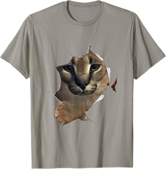 Big Floppa Meme Cat T-Shirt