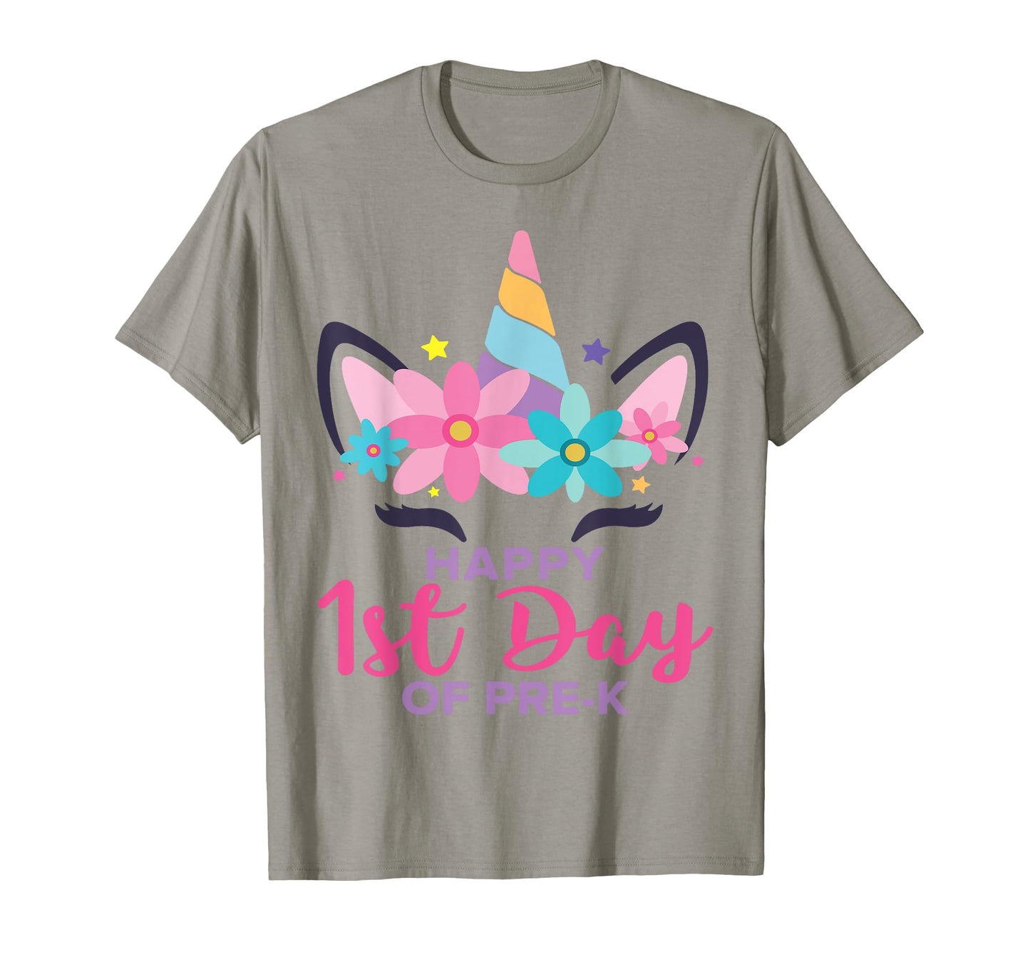 Pre K Unicorn First Day Of School Shirt Back To Outfit Girls T-Shirt