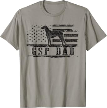 GSP Dad USA American Flag German Shorthaired Pointer Dog T-Shirt