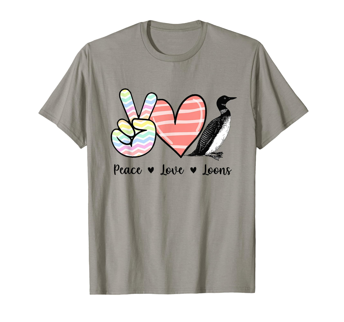 Peace love loons Loon bird T-Shirt