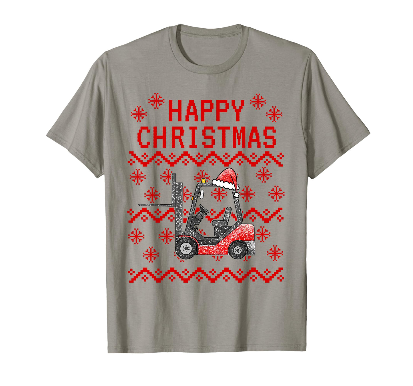 Forklift Truck Ugly Christmas Coworker Funny Xmas 2024 T-Shirt