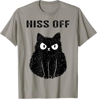 Black Cat Hiss Off T-Shirt